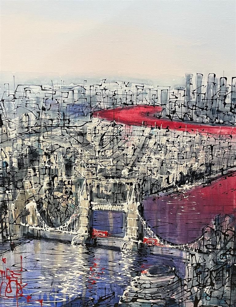 Nigel Cooke - 'Tower Glow'  - Framed Original Artwork