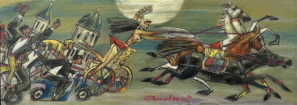 Andrei Protsouk - 'Horses And History' - Framed Original Art