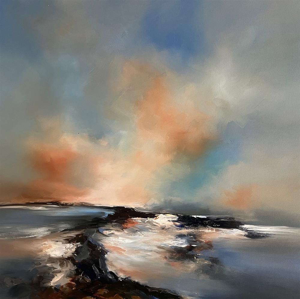 Alison Johnson - 'Whispering Waves' - Framed Original Artwork