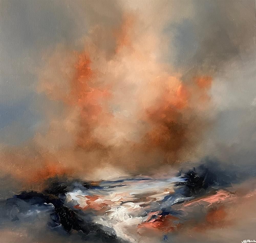 Alison Johnson - 'Golden Hearts' - Framed Original Artwork