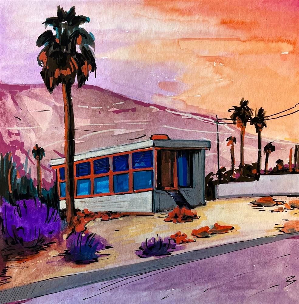 Joss Clapson - 'Sunset Boulevard Study I' - Framed Original Art