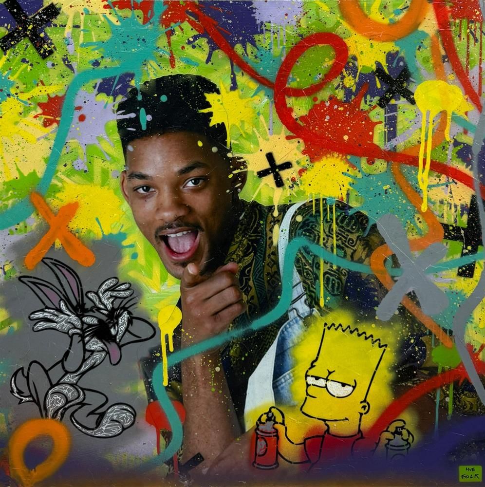 Hue Folk - 'Fresh Prince' - Framed Original Art