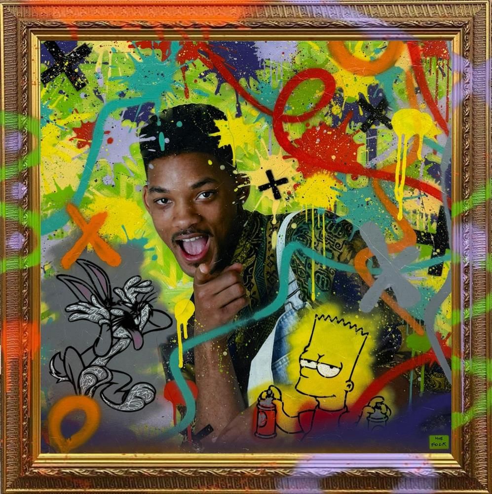Hue Folk - 'Fresh Prince' - Framed Original Art
