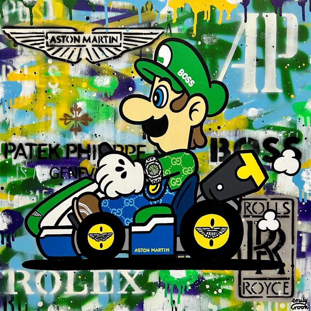 Emily Crook - 'Italian Go  Karting' - Framed Original Art