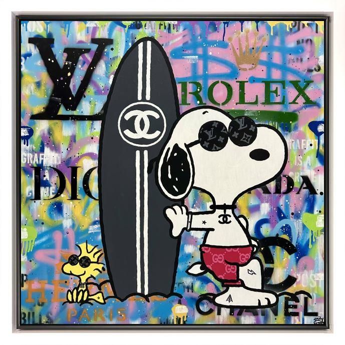 Emily Crook - 'Surf's Up' - Framed Original Art