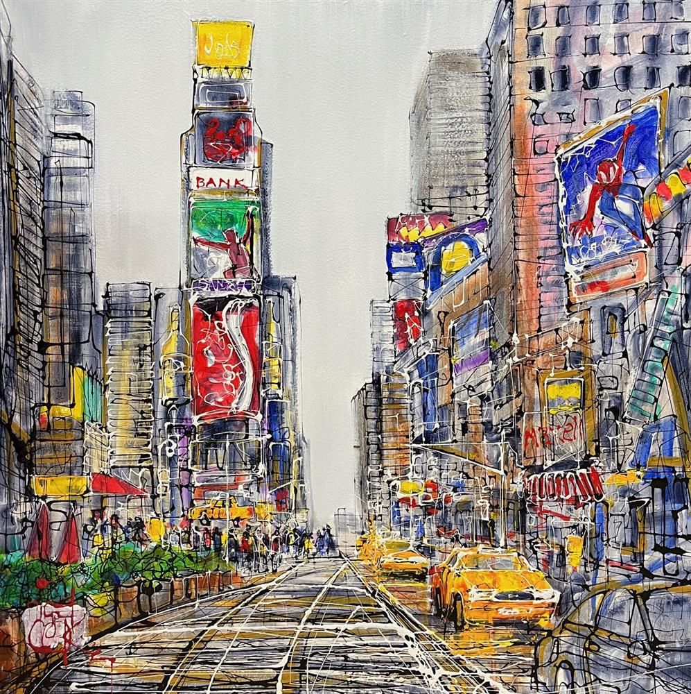 Nigel Cooke - 'The City Buzz' - Framed Original Artwork