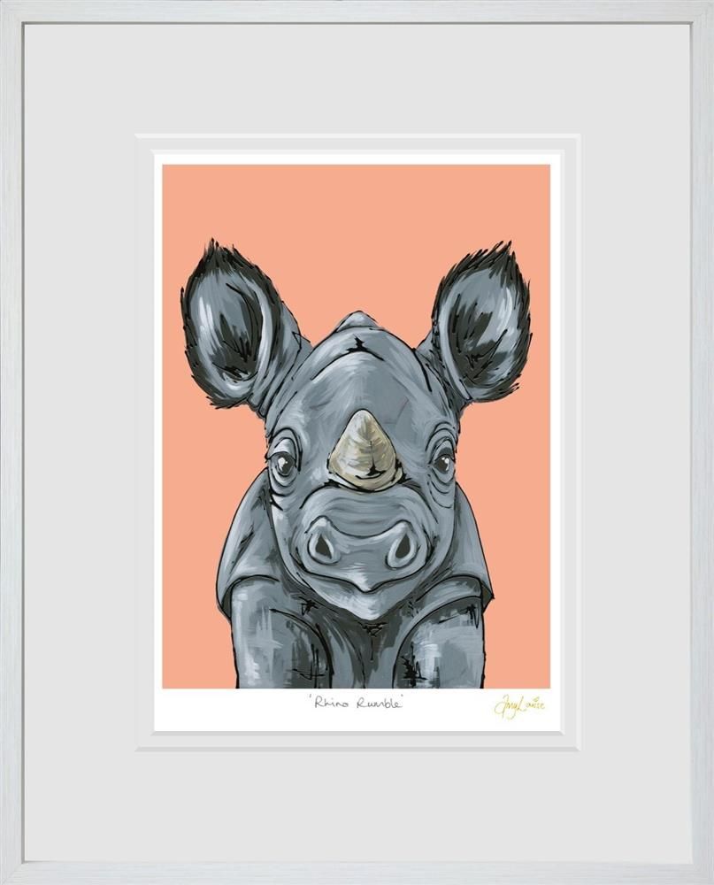 Amy Louise - 'Rhino Rumble' - Framed Limited Edition