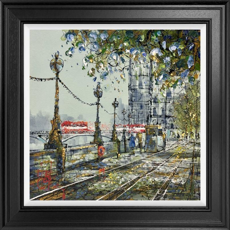 Nigel Cooke - 'Riverside Stroll' - Framed Original Artwork