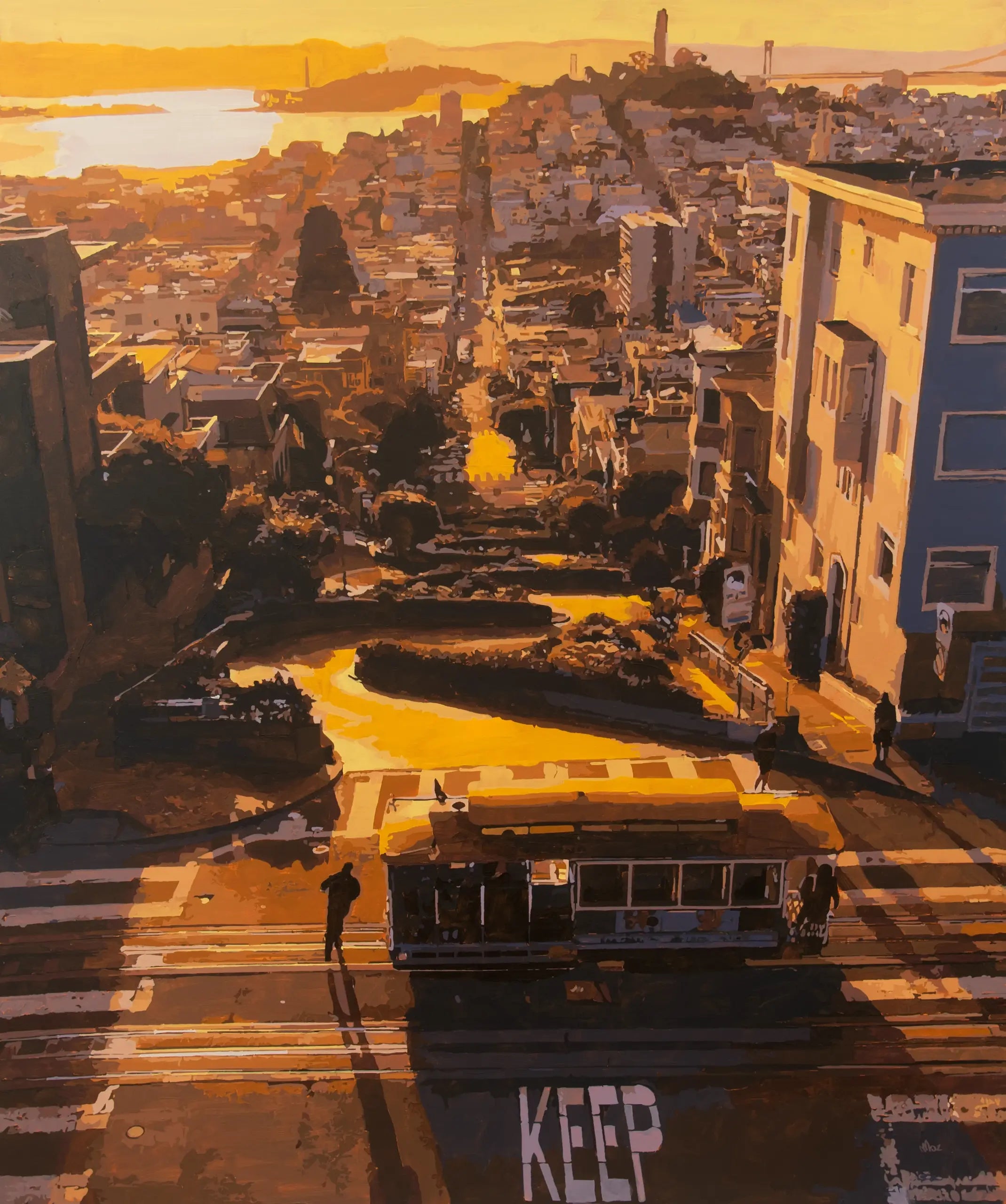 Marco Barberio - 'Lombard Street Sunset' - Original Artwork