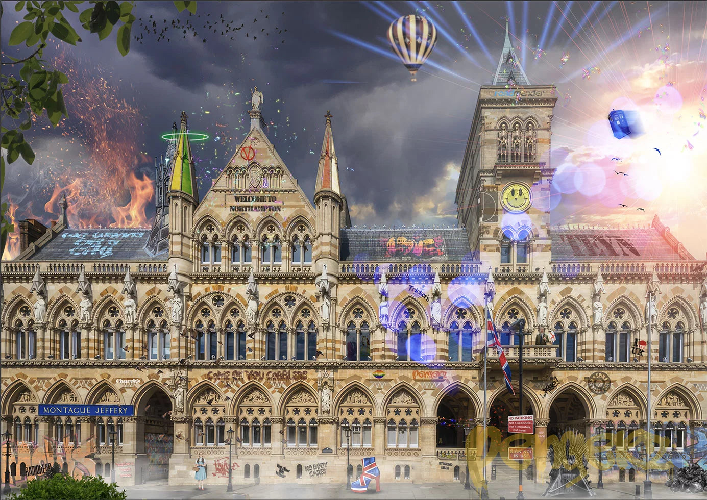 Neil Pengelly - 'Shoe Town (Northampton)' - Framed Limited Edition Print