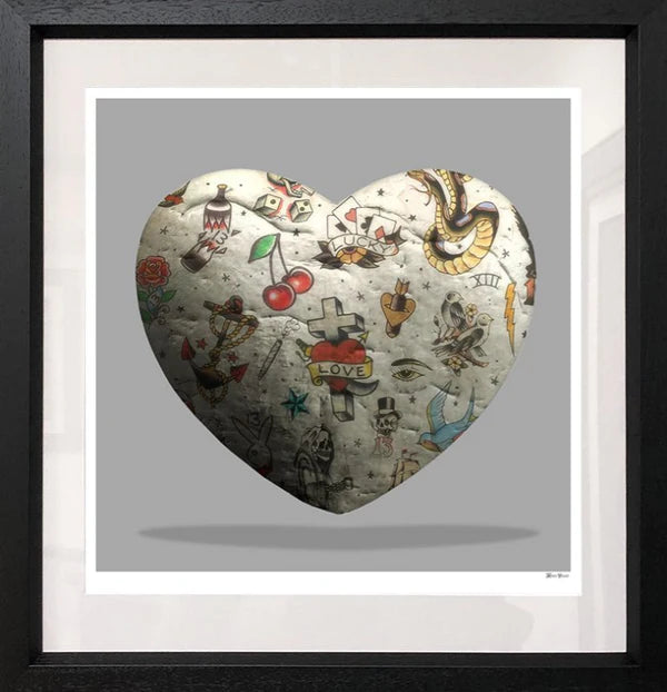 Monica Vincent - 'Tattoo Heart' - Framed Limited Edition Print