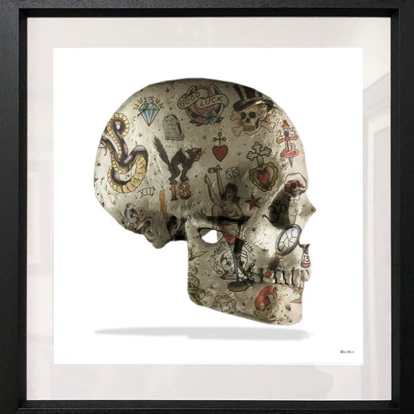 Monica Vincent - 'Tattoo Skull Side' - Framed Limited Edition Print