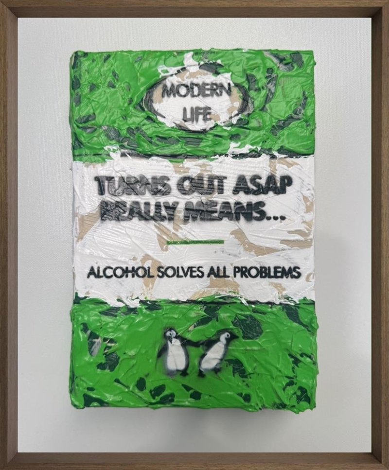 Hue Folk -'Turns Out - Mini Storybook' - Framed Original Artwork