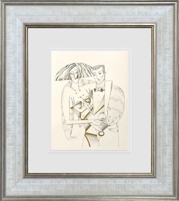 Andrei Protsouk - 'Lord And Lady II - Line Study' - Framed Original Art