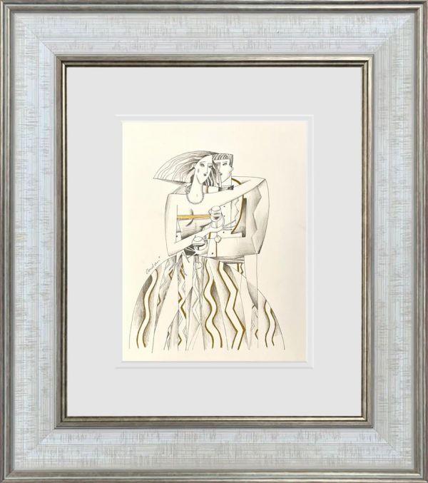 Andrei Protsouk - 'Lord And Lady III - Line Study' - Framed Original Art