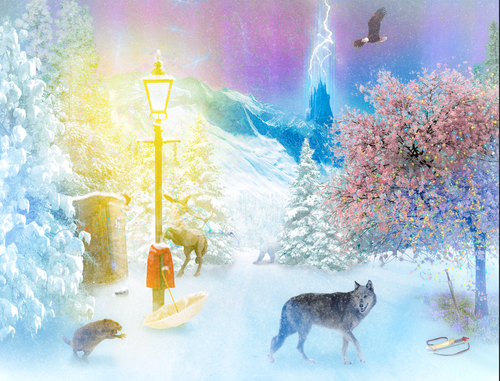 Neil Pengelly - 'Roar Of The Mountain - The Lion Witch & The Wardrobe '- Framed Original Artwork