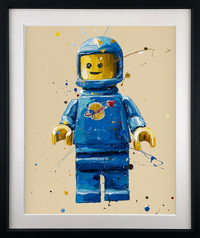 Paul Oz - 'Blue Lego Spaceman' - Framed Limited Edition