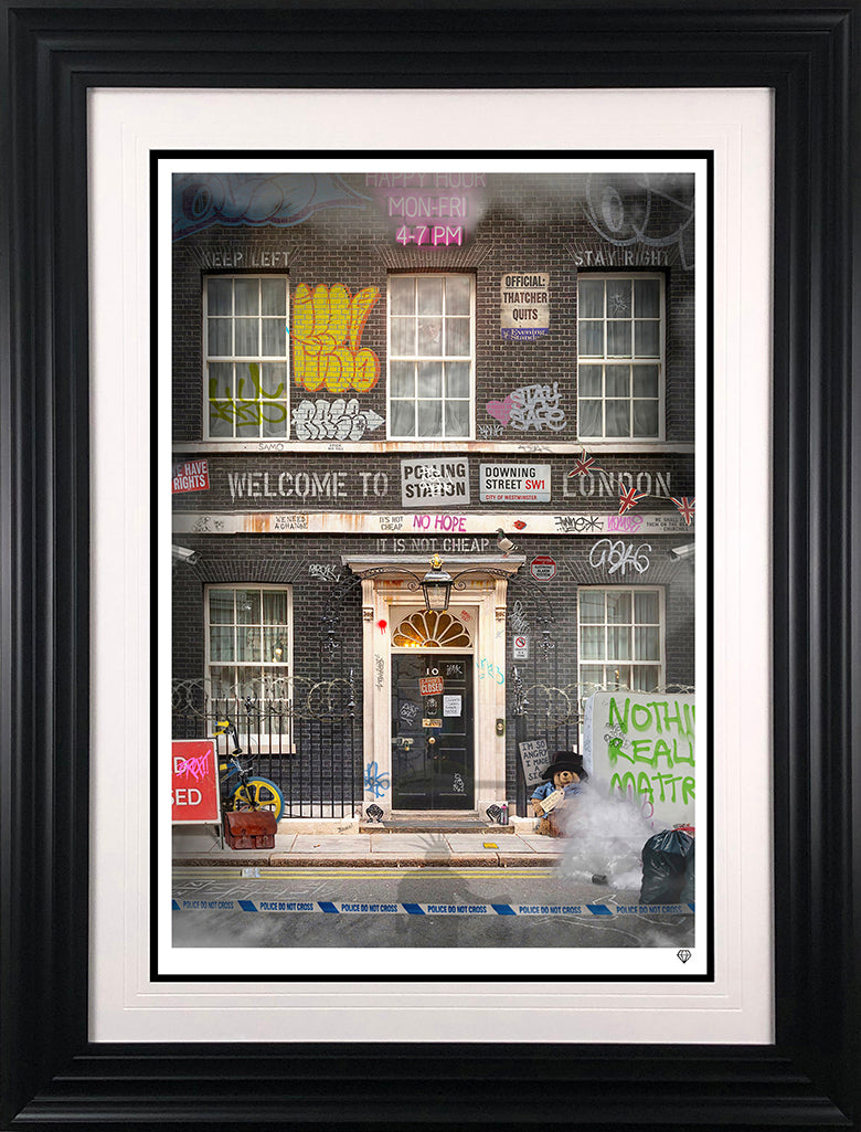 JJ Adams - 'Closed Down - ing Street' - Framed Limited Edition Printers Proof