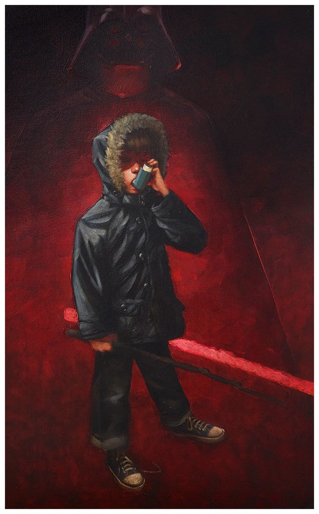 Craig Davison - ' Kkhooow-Kkhooow- Darth Vader ' - Framed Limited Edition Art