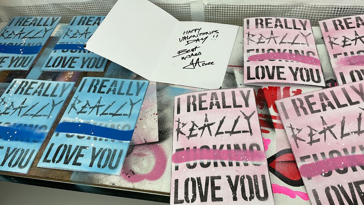 JJ Adams - 'Really Really Fu***** Love You Donald' - Framed Original