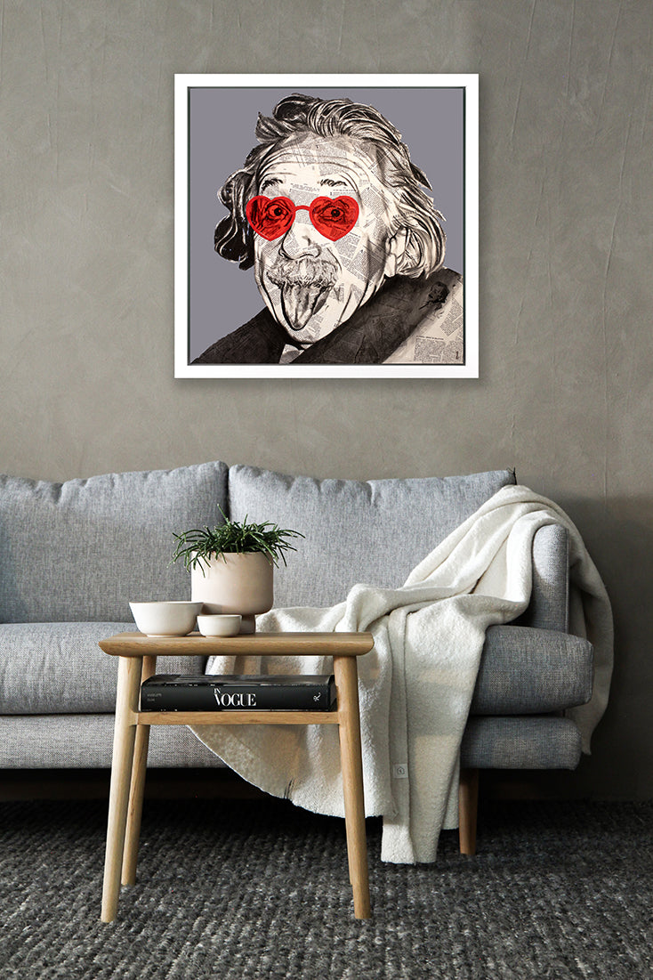 Chess - 'Einstein = MC Squared' - Framed Original Print