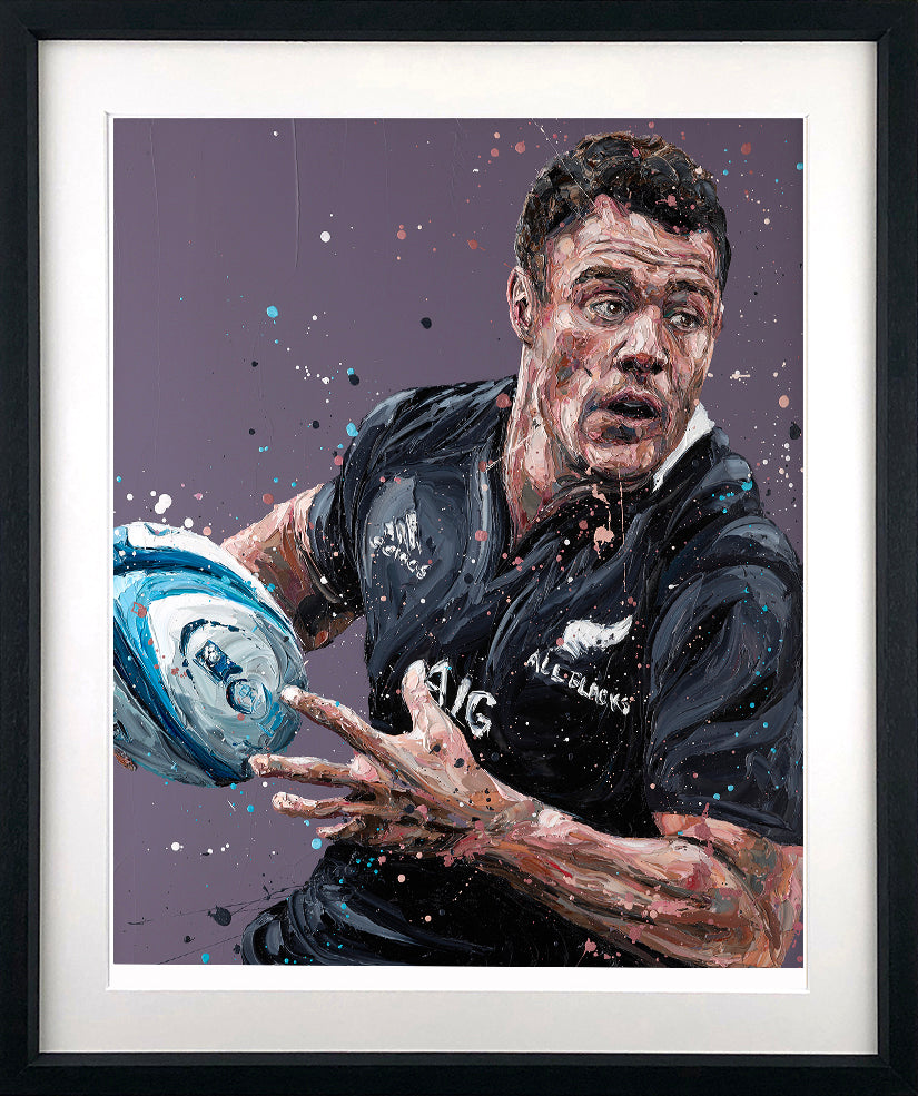 Paul Oz  - ' Dan Carter' - Framed Limited Edition