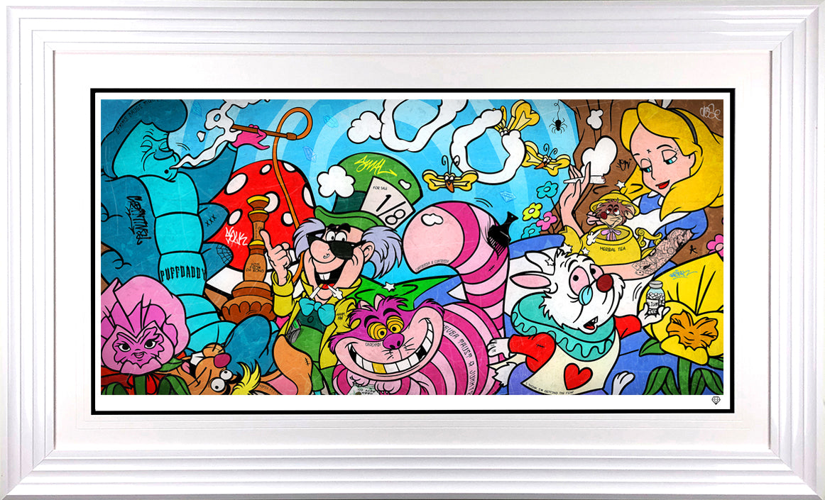 JJ Adams - 'We're All Mad Here' (Alice in Wonderland)-  Framed Limited Edition