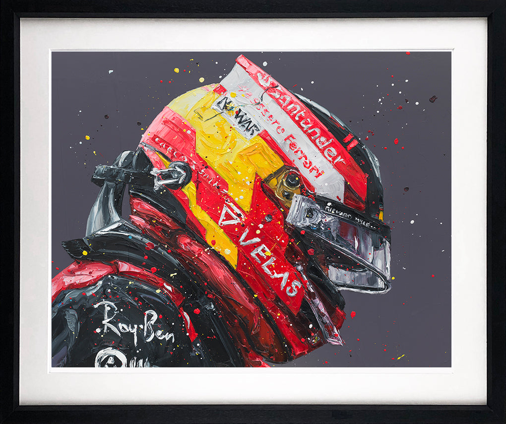 Paul Oz  'Silverstone Sainz'- Framed Limited Edition