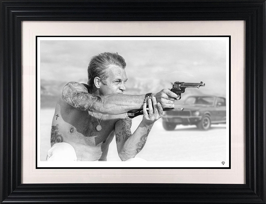 JJ Adams - ' Bullitt From A Gun - B/W' - Framed Limited Edition