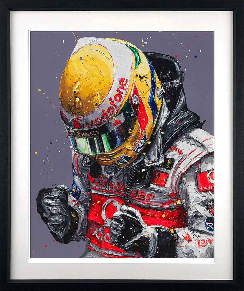 Paul Oz  "Lewis' First Win 2007"- Framed Limited Edition (Print & Canvas)