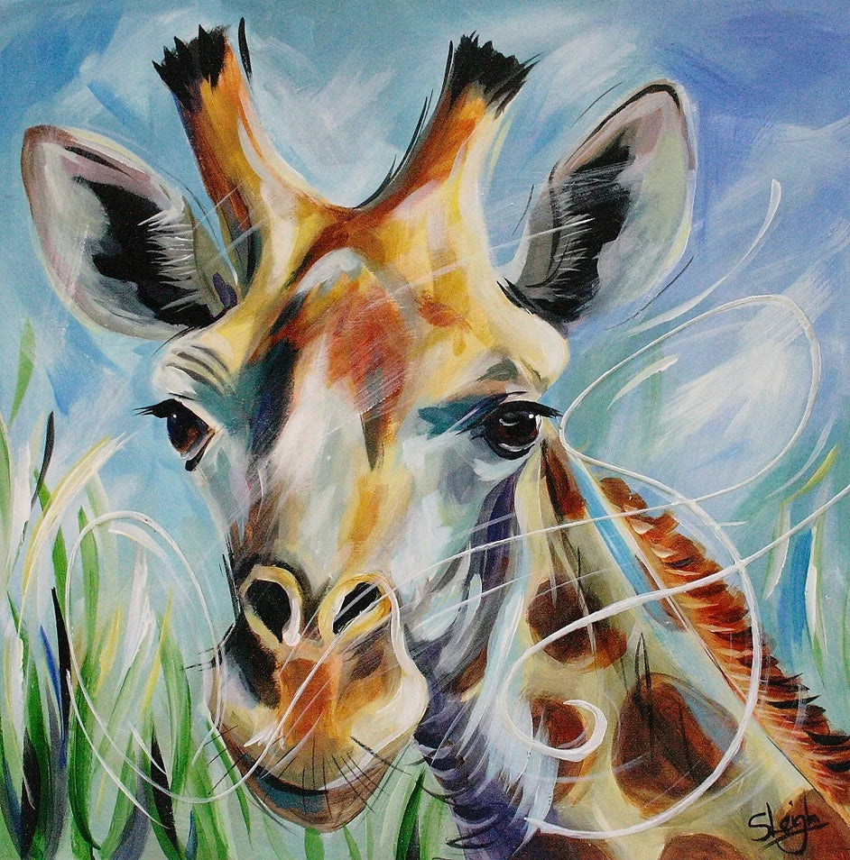 Susan B Leigh - 'Giraffe' - Framed Limited Edition