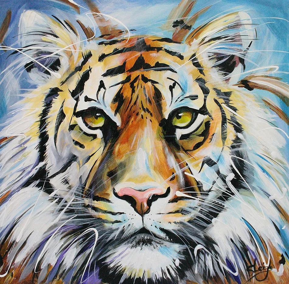 Susan B Leigh - 'Tiger' - Framed Limited Edition