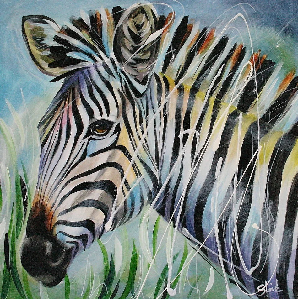 Susan B Leigh - 'Zebra' - Framed Limited Edition