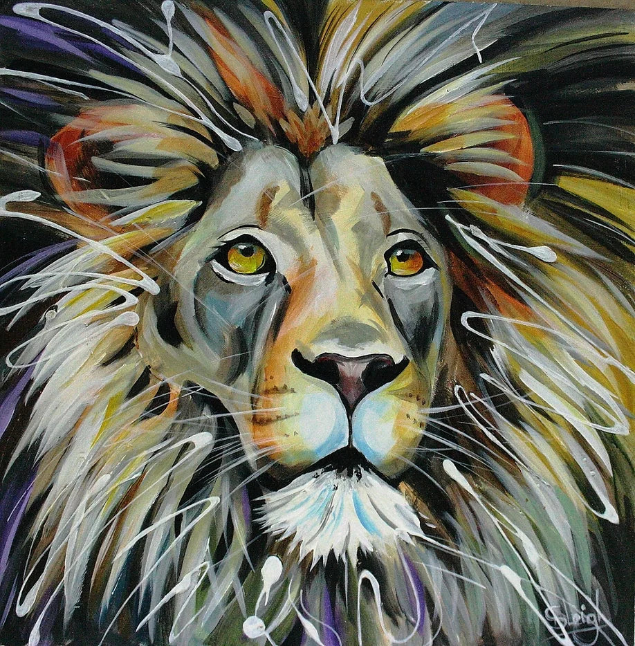 Susan B Leigh - 'Lion' - Framed Limited Edition