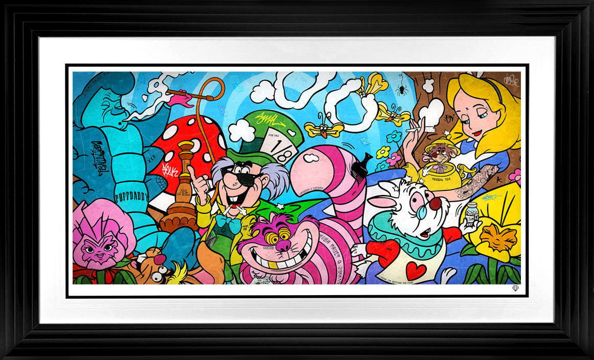 JJ Adams - 'We're All Mad Here' (Alice in Wonderland)-  Framed Limited Edition
