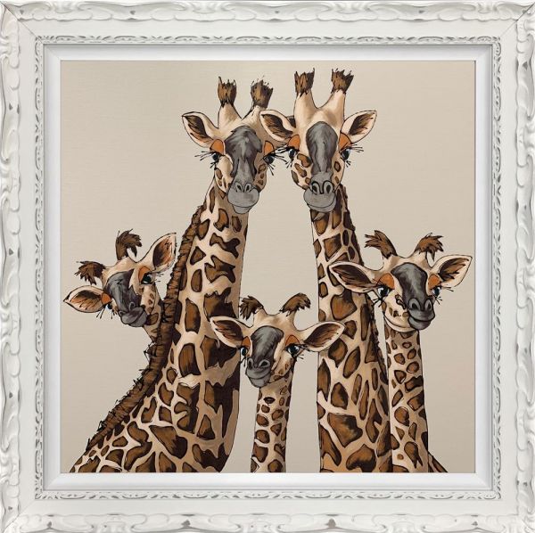 Amy Louise - 'High Five - Pavilion Gray- Framed Limited Edition Art