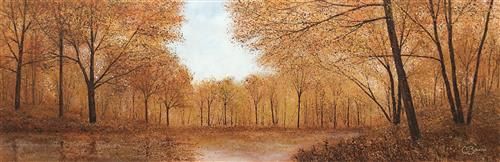 Chris Bourne - 'Autumn Burst' - Framed Original Art