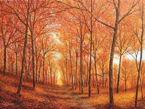 Chris Bourne - 'Autumn Canvas' - Framed Original Art