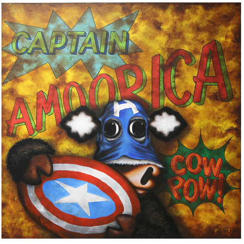 Caroline Shotton - 'Captain Amoorica' - Framed Limited Edition