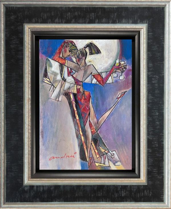 Andrei Protsouk - 'Champagne Step' - Framed Original Art