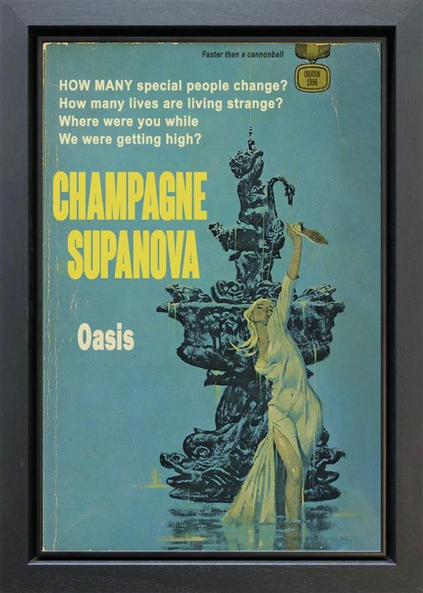 Linda Charles - 'Champagne Supernova' - Framed Original Artwork