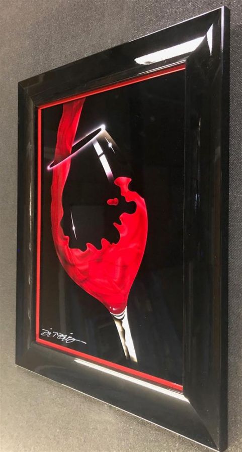 Chris DeRubeis - 'Red Pour - 1504343' - Framed Original Art