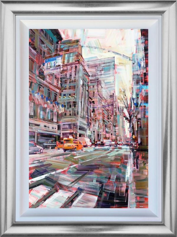 Colin Brown - 'Walking Through New York' - Framed Original Art