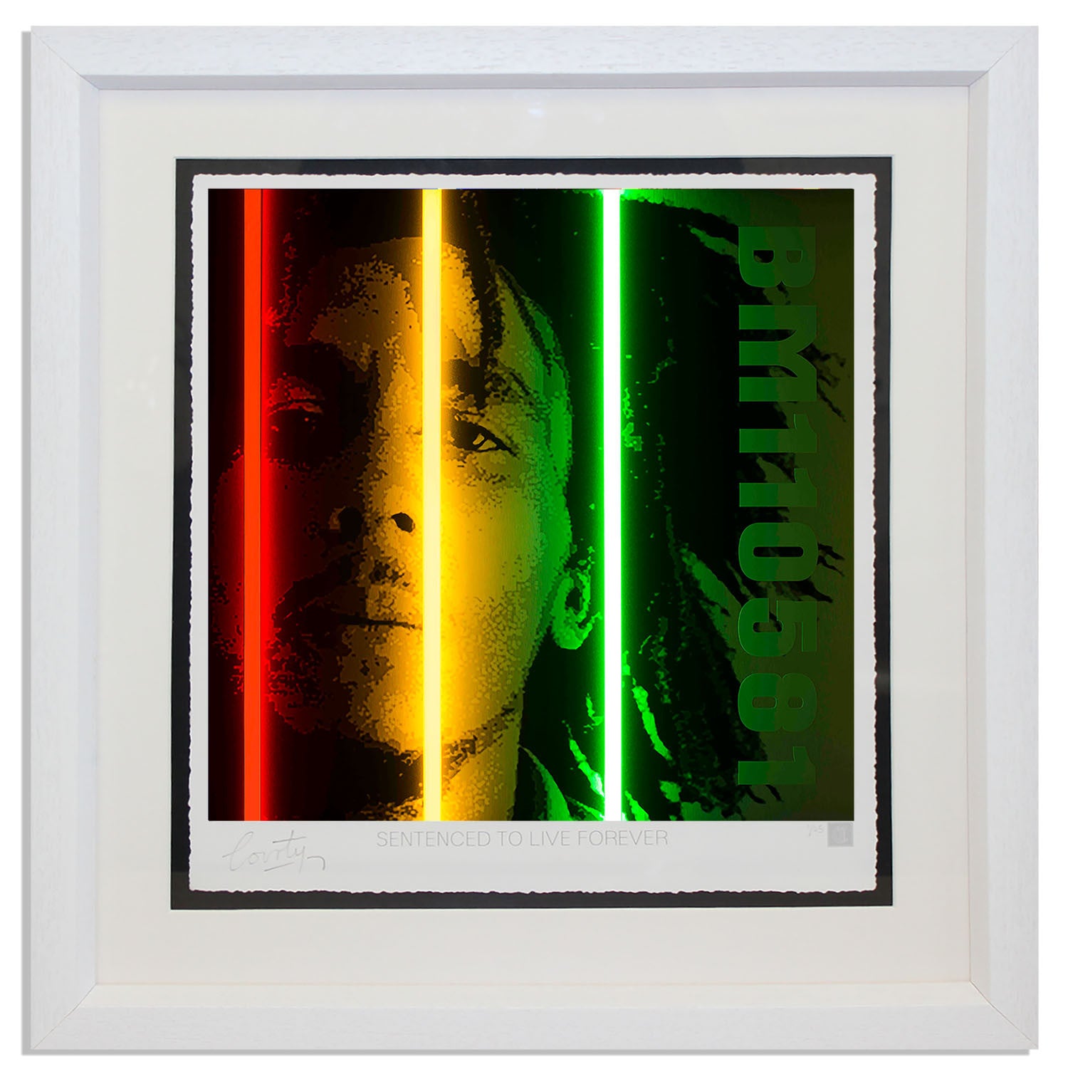 "Bob Marley" by Courty (FRAMED limited edition screen print)
