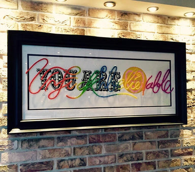 "Colourful Language My Sweet" by Courty (FRAMED limited edition print) - New Look Art