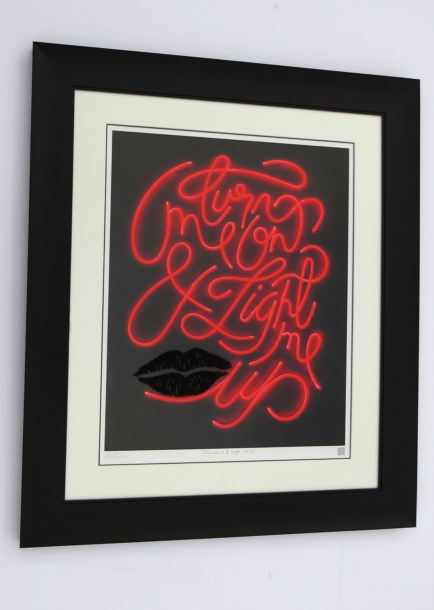 Courty - 'Turn me on & Light me Up' -  Framed limited edition artwork