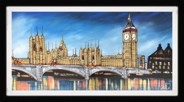 Edward Waite - 'London Glow' - Framed Original Art