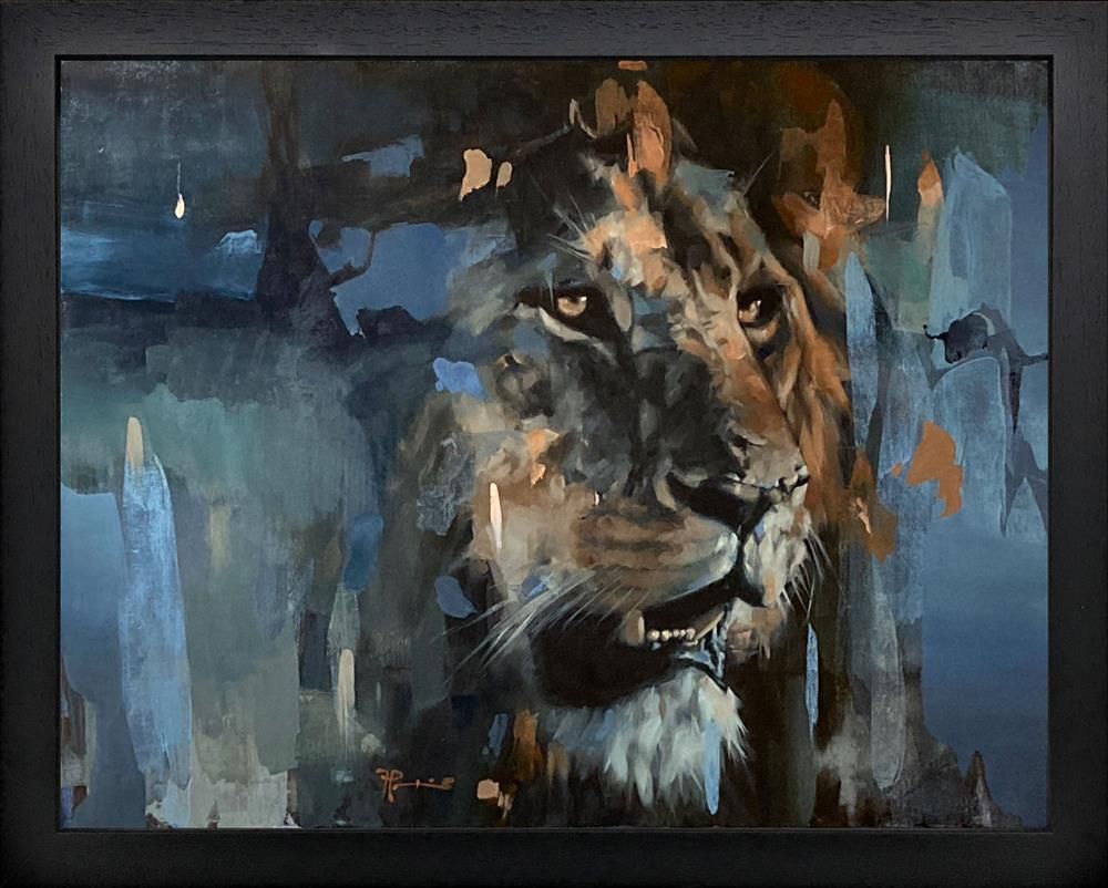 Frank Pretorius - 'Panthera Leo' (Lion) - Framed Original Art