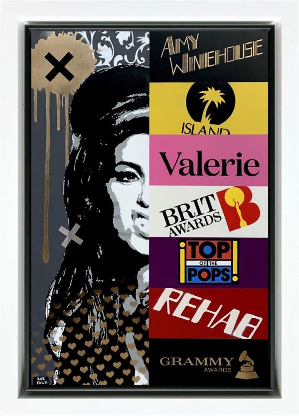 Hue Folk - 'Back to Black' - Framed Original Art