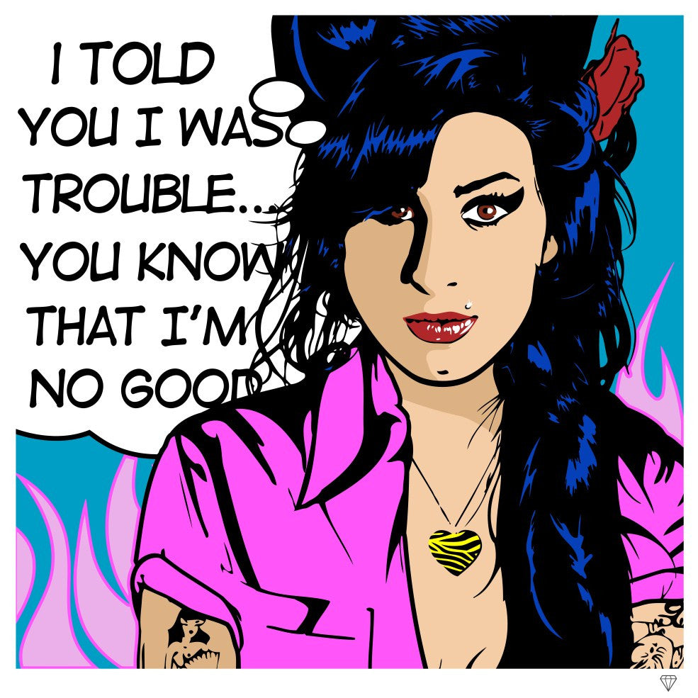 JJ Adams - 'Amy Winehouse Pop' - Framed Limited Edition